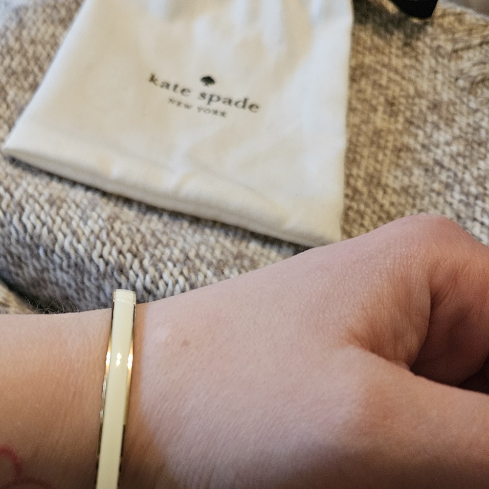 Kate Spade Gold & White Bangle Bracelet - Picture 4 of 4